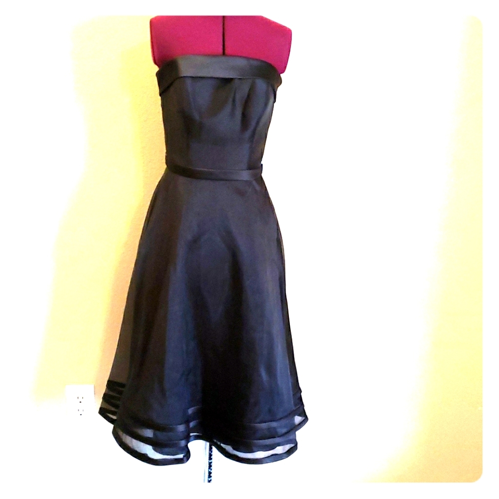 NWT Mori Lee Black Strapless Formal 5/6, s, 1/2